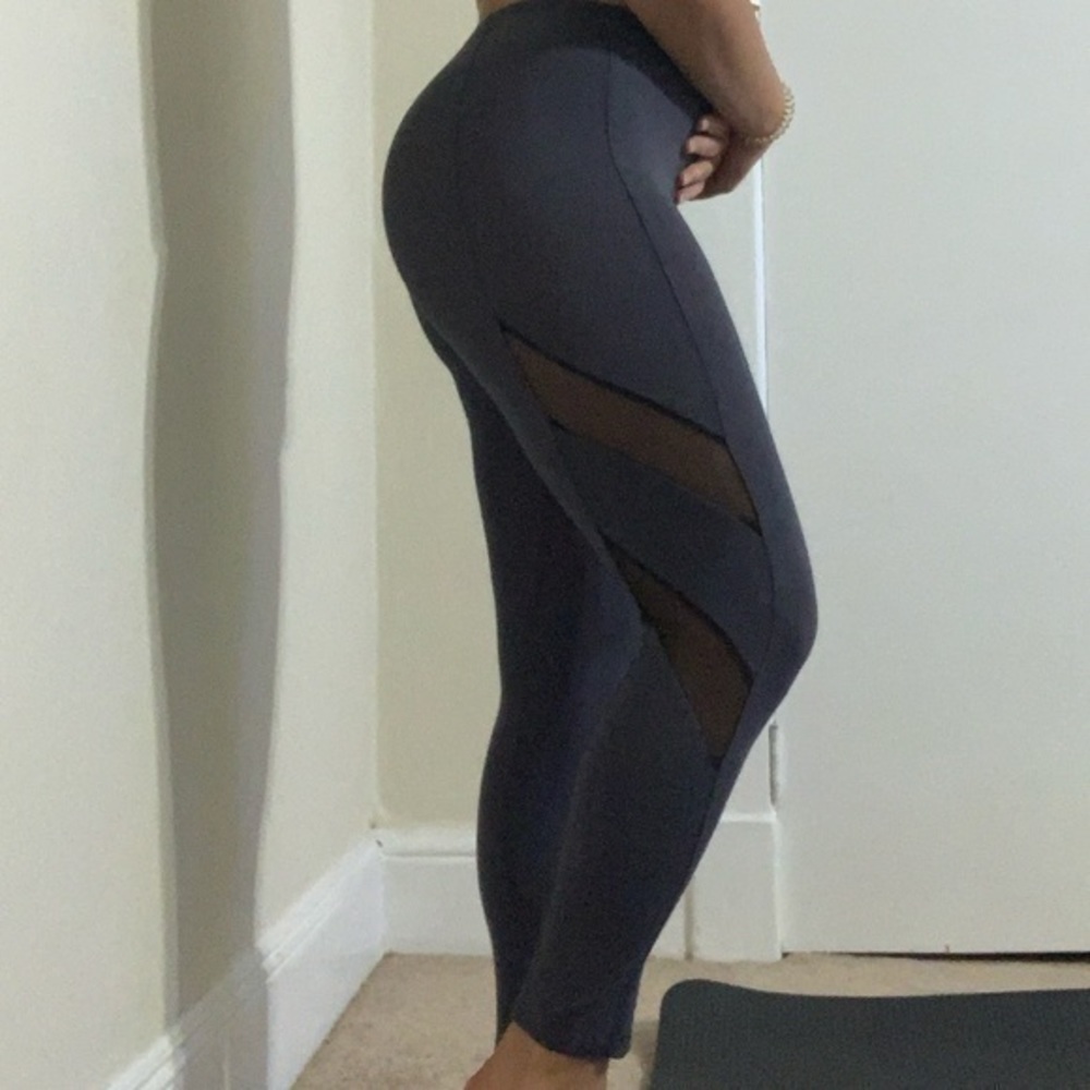 Bozzollo Blue Gray Cut out leggings Size Medium